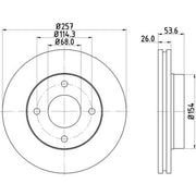 Mintex Lcv Van Kits internally vented 257mm MVK0038