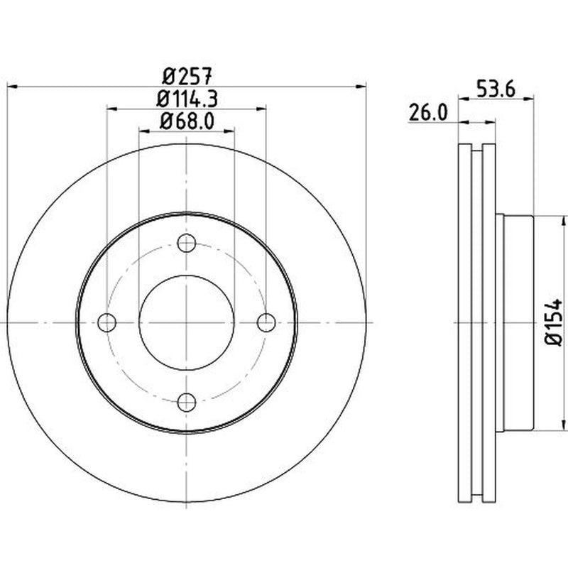 Mintex Lcv Van Kits internally vented 257mm MVK0038