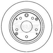 Borg & Beck Rear Brake Solid Discs & Pads fits Honda Accord VII Tourer 2003-2008