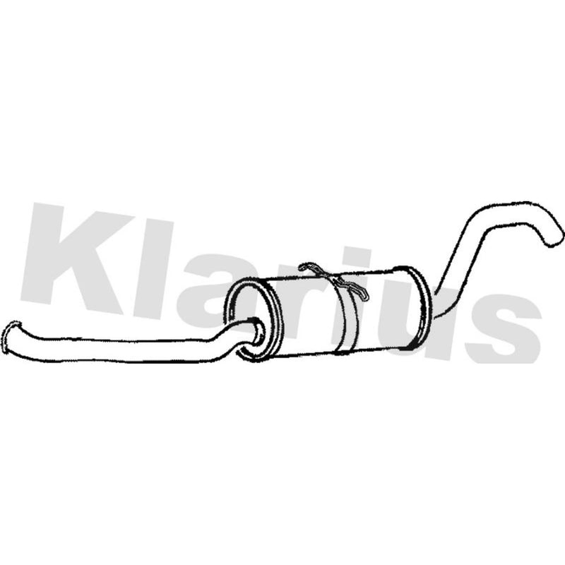 Klarius Box With Centre Pipe Centre fits Volvo 960 1990-1996 2.9