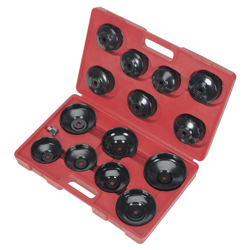 Sealey Oil Filter Cap Wrench Set 15pc VS7003 Sealey - Dynamic Drive