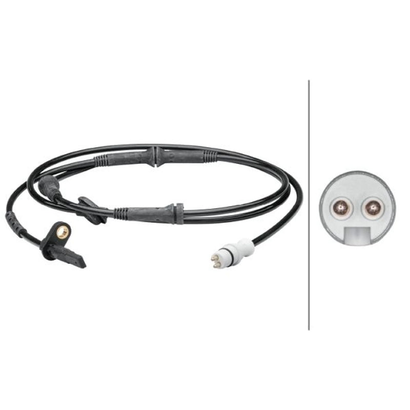 Hella ABS Wheel Speed Sensor Rear fits Fiat Punto 1999-2012