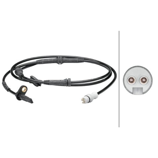 Hella ABS Wheel Speed Sensor Rear fits Fiat Punto 1999-2012