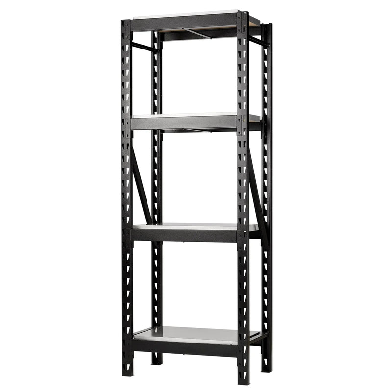 Bunker Modular 4 Tier Racking 750mm with Stainless Steel Shelving