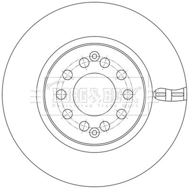Borg & Beck 2 x Vented Front Brake Discs BBD5603