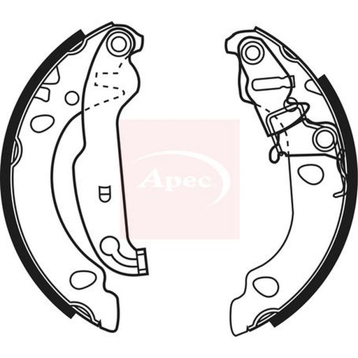 Apec Brake Shoe Set Axle Kit fits Ford Fiesta 1995-2002 1.0 1.25 1.3 1.4 1.8
