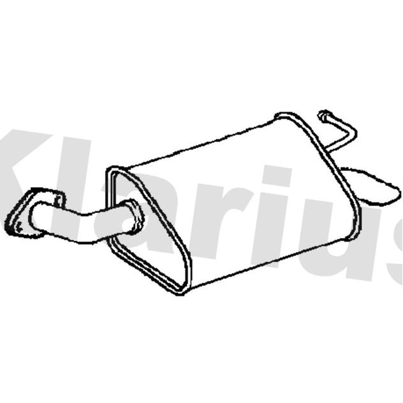 Klarius Box With Tail Pipe Left Rear fits Mazda 6 2002-2007 2.0 2.3