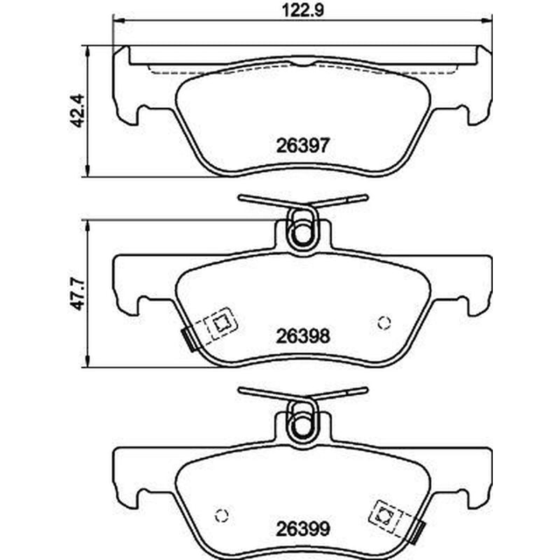 DON Rear Brake Pad Set fits Honda Jazz V 2020 on 1.5