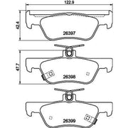 Mintex Rear Brake Pad Set fits Honda Jazz V 2020 on 1.5