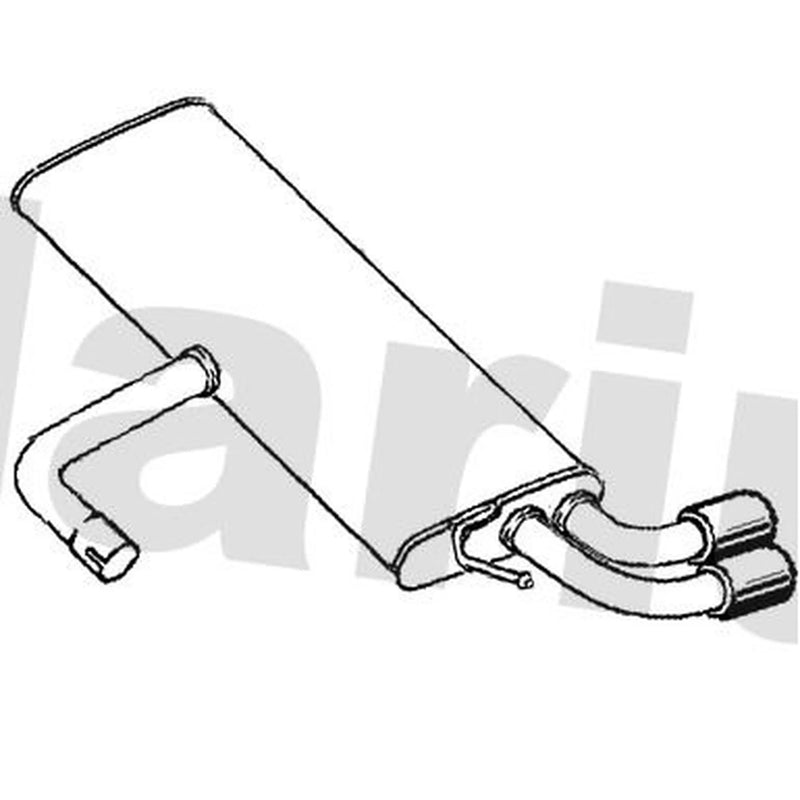 Klarius Box With Tail Pipe Rear fits Seat Leon 2014-2020 1.4