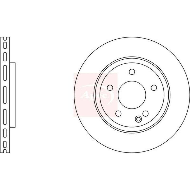 Apec Front Brake Vented Discs & Pads fits Mercedes-Benz A-Class 1999-2004