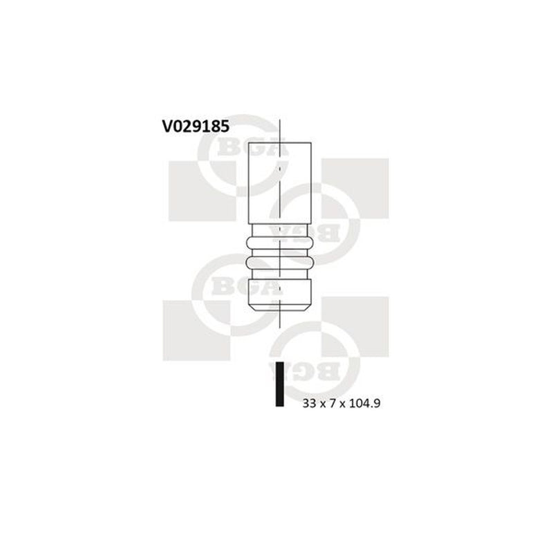 BGA Engine Intake Valve 33mm Head fits Lada 110 1996-2000 2.0