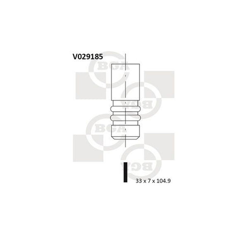 BGA Engine Intake Valve 33mm Head fits Lada 110 1996-2000 2.0