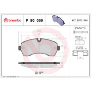 Brembo 4 x Front Brake Pad Set fits Mercedes-Benz Sprinter 3,5-T 2006-2025
