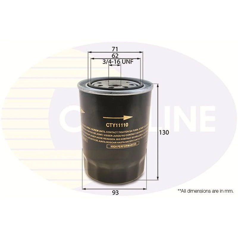 Comline Engine Oil Filter fits Ford Ranger 1999-2006 2.5