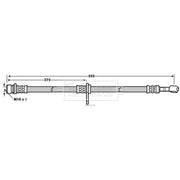 Borg & Beck Brake Hydraulic Hose Line outer BBH7678
