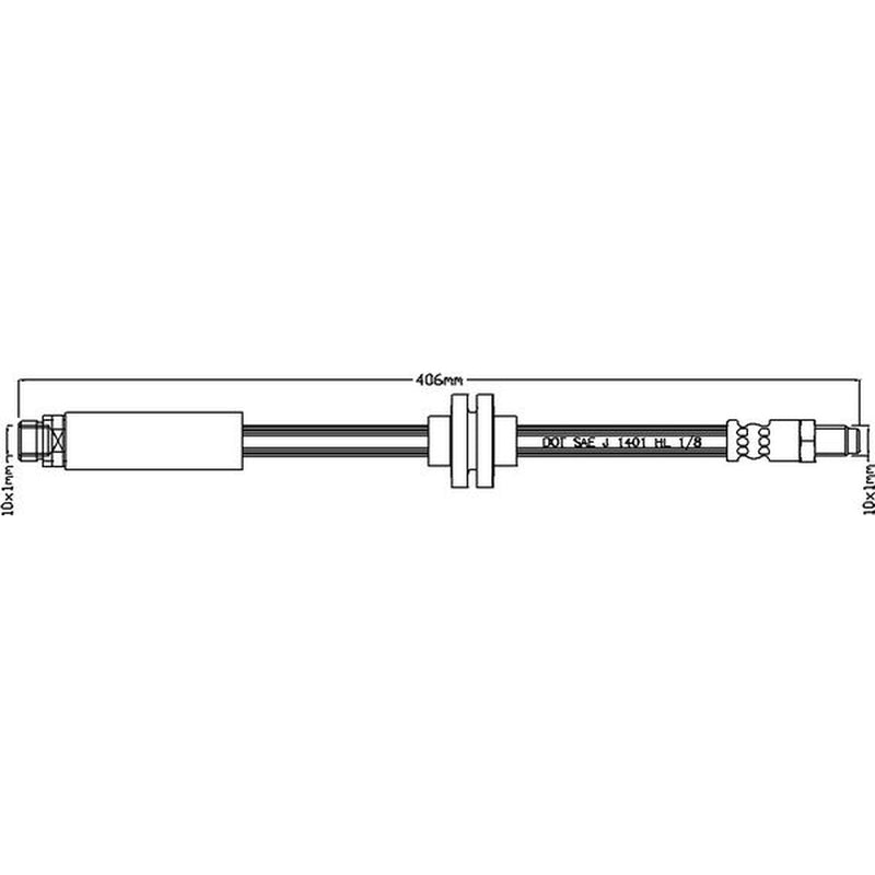 Abtex Brake Hydraulic Hose Line Rear fits Mazda 3 2003-2014 1.3 1.6 2.0 2.2 2.3