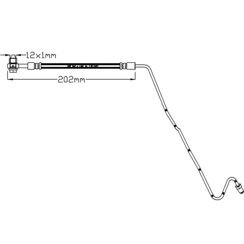 Juratek Brake Hydraulic Hose Line outer JBH1186R