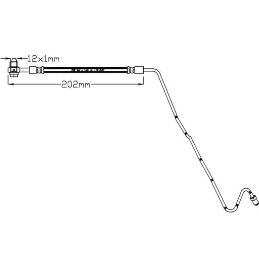 Juratek Brake Hydraulic Hose Line outer JBH1186R