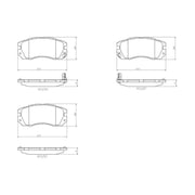 Brembo 4 x Front Brake Pad Set fits Subaru Impreza 1994-2000 2.0