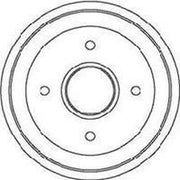 Abtex Brake Drum Assembly Rear fits Ford Courier Box Body/Mpv 1991-1996 1.3 1.8