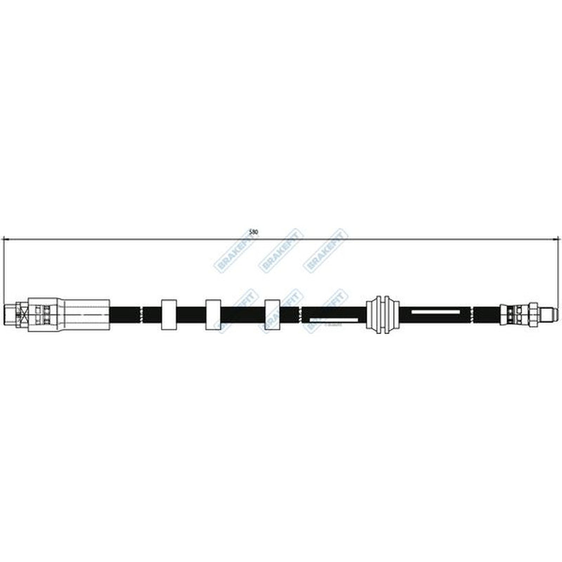 Apec Brake Hydraulic Hose Line Front fits BMW 5 2001-2010