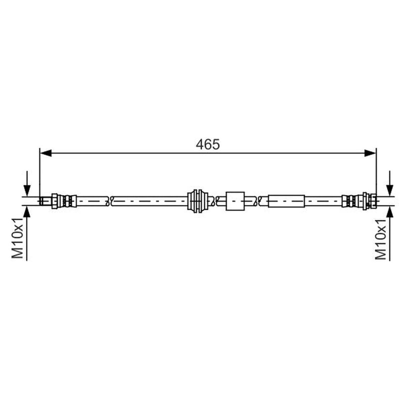 Bosch Brake Hydraulic Hose Line Front fits Ford Kuga I 2008-2012 2.0 2.5