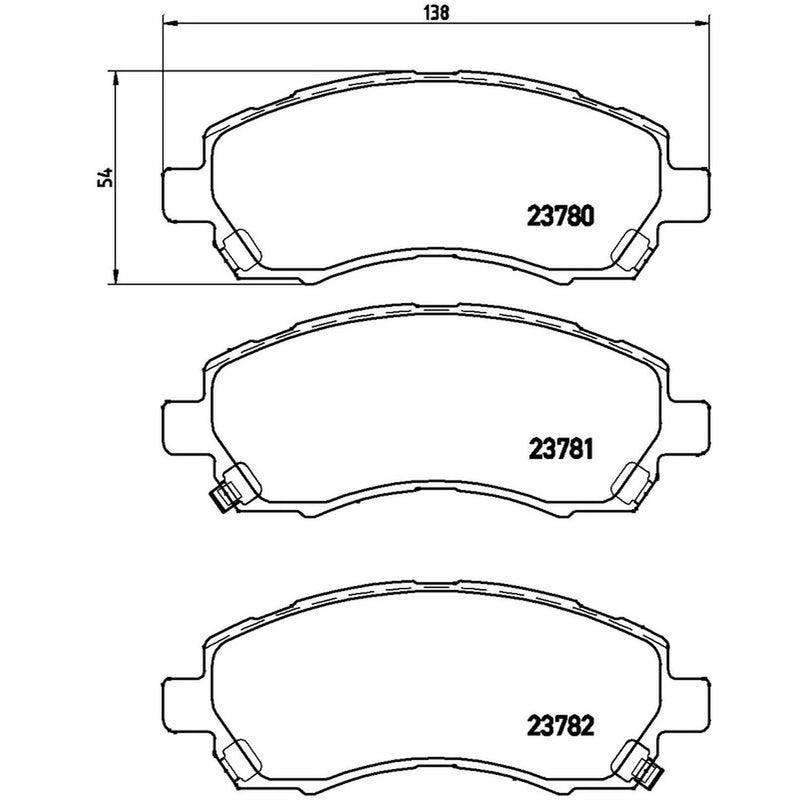 Brembo Front & Rear Pads fits Subaru Impreza 2000-2007 2.0