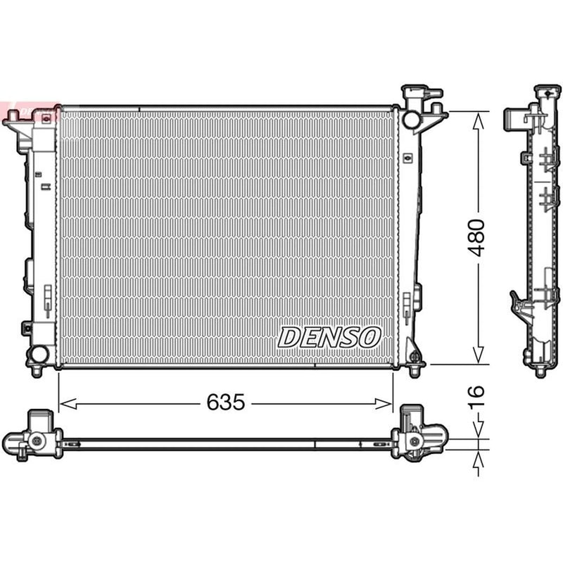 Denso Engine Radiator fits Hyundai IX35 2010-2015 1.6 2.0