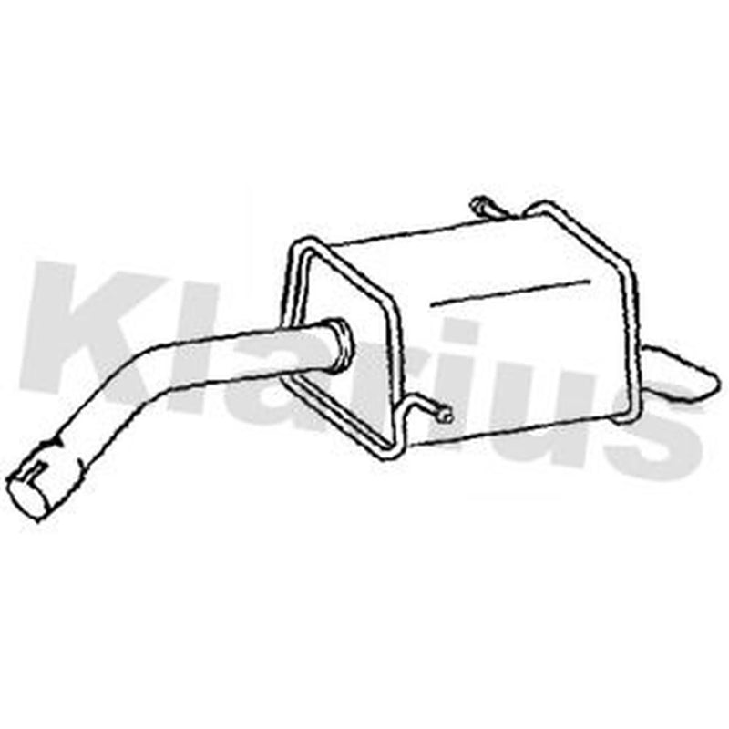 Klarius Box With Tail Pipe Rear fits Ford Ecosport 2013 on 1.5