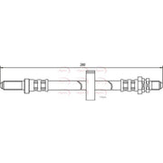 Apec Brake Hydraulic Hose Line Rear Right fits Ford Escort 1985-1990