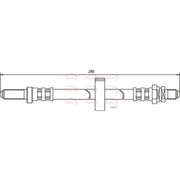 Apec Brake Hydraulic Hose Line Rear Right HOS3367