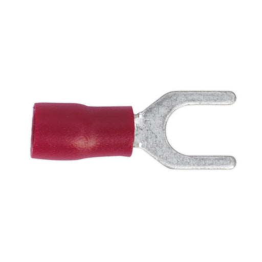 Sealey Easy-Entry Fork Terminal5.3mm (2BA) Red Pack of 100 RT14 Sealey - Dynamic Drive