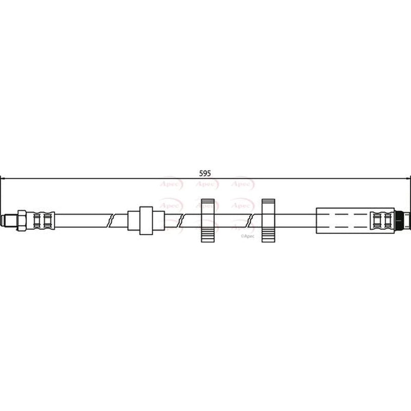 Apec Brake Hydraulic Hose Line Front HOS3655