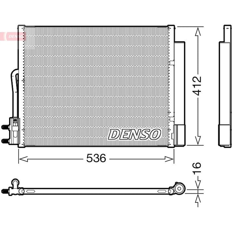 Denso Air Conditioning Condenser fits Opel Meriva B 2013-2017 1.6