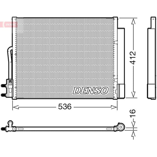 Denso Air Conditioning Condenser fits Opel Meriva B 2013-2017 1.6