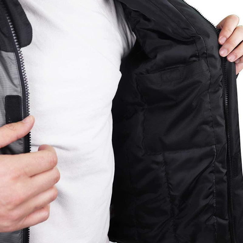 Tool Connection Waterproof Lightweight Padded Jacket - Black/Grey - S LCJKT446-S Lee Cooper - Dynamic Drive