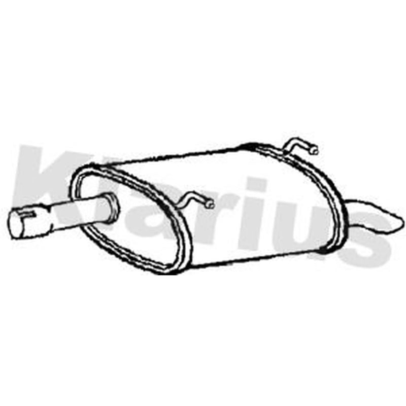 Klarius Box With Tail Pipe Rear fits Nissan X-Trail II 2007-2013 2.0