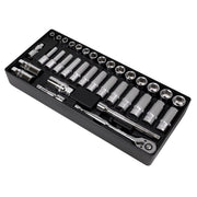 Sealey Tool Tray with Socket Set 35pc 3/8"Sq Drive TBT20 Sealey - Dynamic Drive