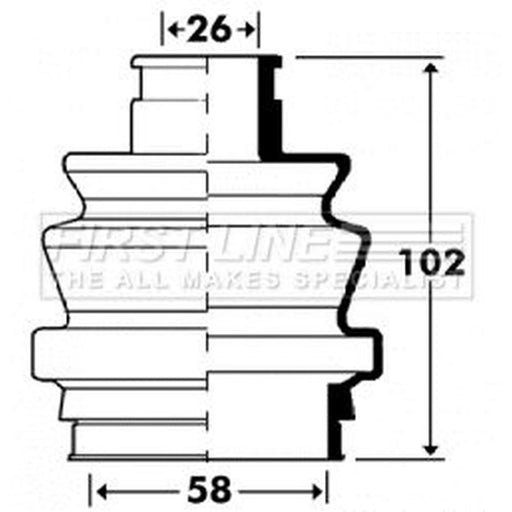 First Line Drive Shaft Bellow Kit Front Left fits Opel Astra G 1998-2005 1.8 2.0