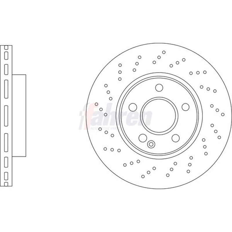 Fahren 2 x Vented Front Brake Discs FBD6840-x2