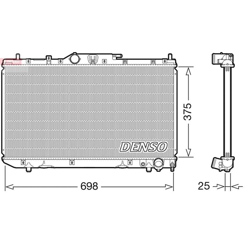 Denso Engine Radiator fits Toyota Avensis 1999-2008 2.0