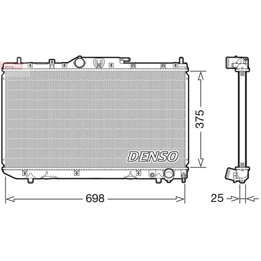 Denso Engine Radiator fits Toyota Avensis 1999-2008 2.0