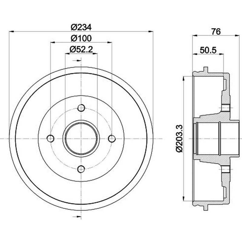 Mintex Brake Drum Assembly Rear fits Dacia Logan 2004-2012 1.2 1.4 1.5 1.6