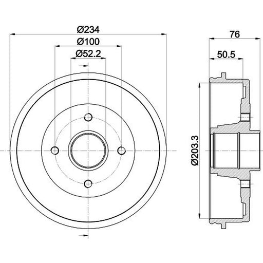Mintex Brake Drum Assembly Rear fits Dacia Logan 2004-2012 1.2 1.4 1.5 1.6