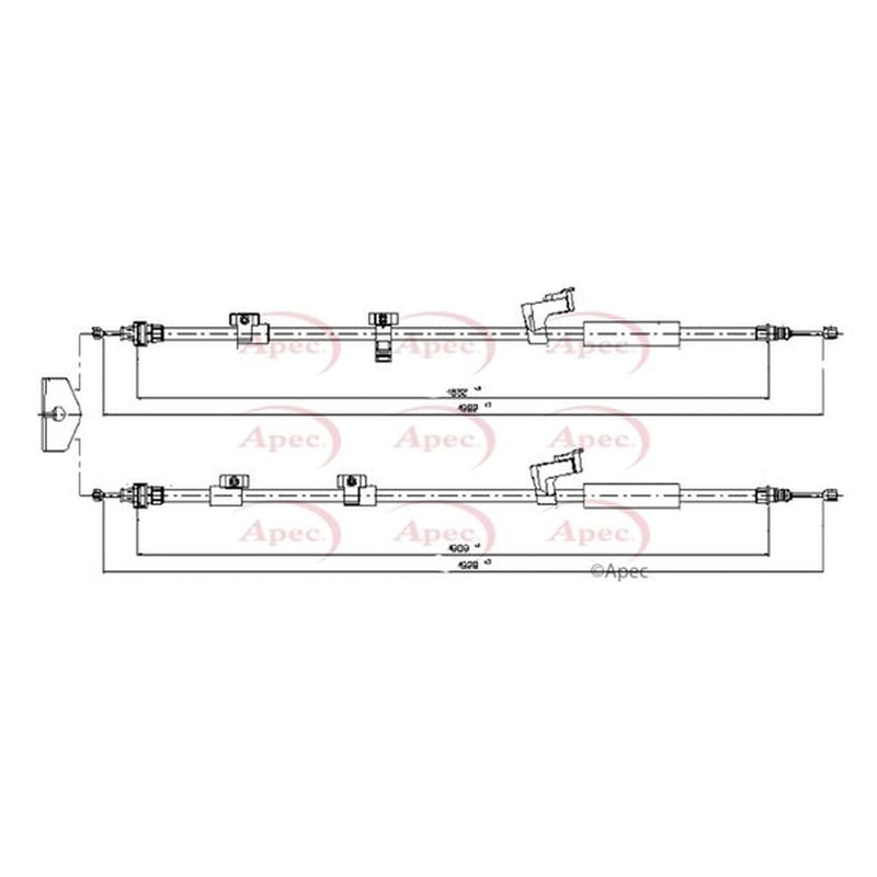 Apec Handbrake Cable Right Rear CAB1613