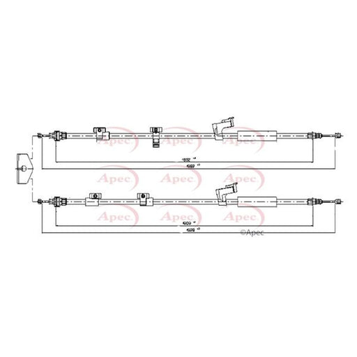 Apec Handbrake Cable Right Rear CAB1613