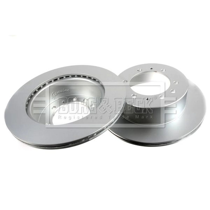 Borg & Beck Rear Brake Vented Discs & Pads fits Nissan Patrol Gr 1997-2001