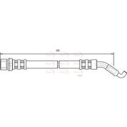 Apec Brake Hydraulic Hose Line Rear fits Toyota Corolla 2001-2007