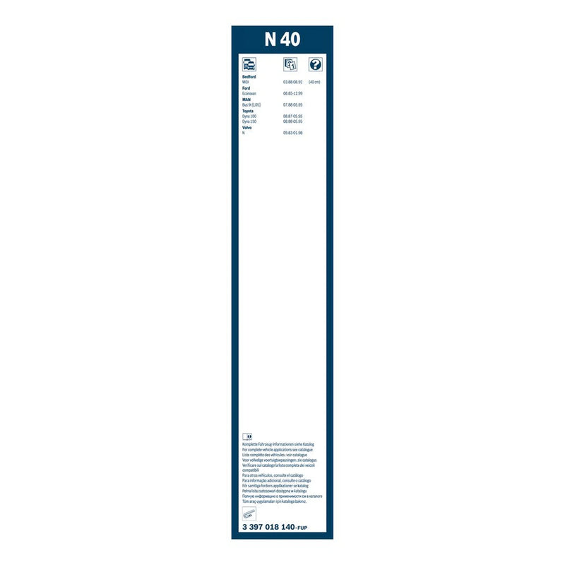 Bosch Eco Wiper Blade 400mm — N40 fits Bedford Astra Van Estate 1982-1991